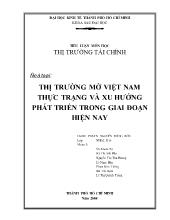 Tiểu luận Thị trường mở Việt Nam thực trạng và xu hướng phát triển trong giai đoạn hiện nay