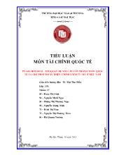 Tiểu luận Tỷ giá hối đoái – mối quan hệ với cán cân thanh toán quốc tế và giải pháp hoàn thiện chính sách tỷ giá ở Việt Nam