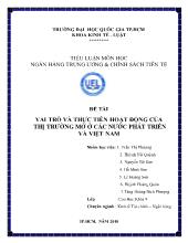 Tiểu luận Vai trò và thực tiễn hoạt động của thị trường mở ở các nước phát triển và Việt Nam