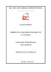 Tóm tắt luận văn Nghiên cứu các hệ thống file phân tán và ứng dụng