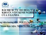 Bài dịch: tự do hóa tài khoản vốn kinh nghiệm của uganda