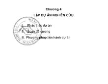 Bài giảng Chương 4- Lập dự án nghiên cứu