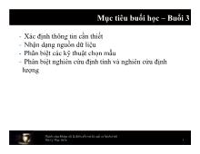 Bài giảng Phân biệt các loại hình nghiên cứu