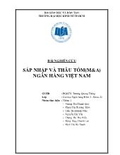 Bài nghiên cứu sáp nhập và thâu tóm (M&A) ngân hàng Việt Nam