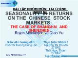 Bài tập nhóm Seasonality in returns on the chinese stock markets:the case of shanghai and shenzhen