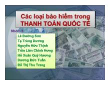 Bài thảo luận Các loại bảo hiểm trong thanh toán quốc tế