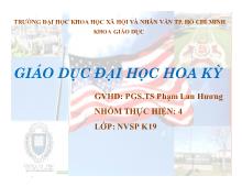 Bài thảo luận Giáo dục đại học Hoa Kỳ