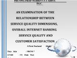 Bài thuyết trình An examination of the relationship between service quality dimensions, overall internet banking service quality and customer satisfaction