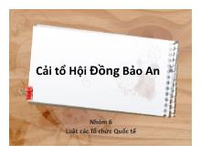 Bài thuyết trình Cải tổ Hội Đồng Bảo An