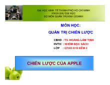 Bài thuyết trình Chiến lược của apple