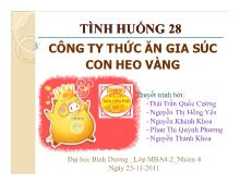 Bài thuyết trình Công ty thức ăn gia súc con heo vàng