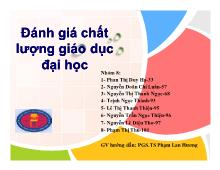 Bài thuyết trình Đánh giá chất lượng giáo dục đại học