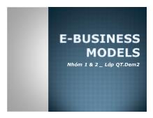 Bài thuyết trình E-Business Models