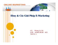 Bài thuyết trình Ebay và Các Giải Pháp E-Marketing