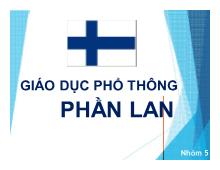 Bài thuyết trình Giáo dục phổ thông Phần Lan