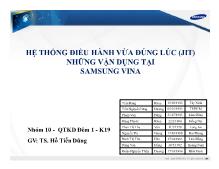 Bài thuyết trình Hệ thống điều hành vừa đúng lúc (jit) những vận dụng tại samsung vina