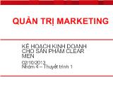 Bài thuyết trình Kế hoạch kinh doanh cho sản phẩm clear men