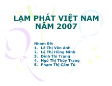 Bài thuyết trình Lạm phát Việt Nam năm 2007