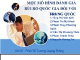 Bài thuyết trình Một mô hình đánh giá rủi ro quốc gia đối với Trung Quốc