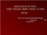 Bài thuyết trình Nhân bản vô tính thực trạng triển vọng và ứng dụng