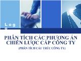 Bài thuyết trình Phân tích các phương án chiến lược cấp công ty