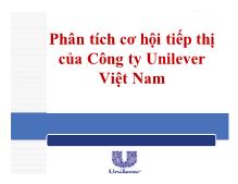 Bài thuyết trình Phân tích cơ hội tiếp thị của Công ty Unilever Việt Nam