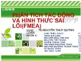 Bài thuyết trình Phân tích tác động và hình thức sai lỗi(fmea)