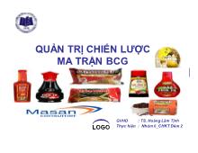 Bài thuyết trình Quản trị chiến lược ma trận BCG