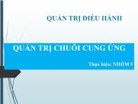 Bài thuyết trình Quản trị chuỗi cung ứng