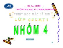 Bài thuyết trình Quy luật thống nhất và đấu tranh giữa các mặt đối lập