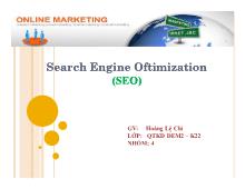 Bài thuyết trình Search Engine Oftimization (SEO)