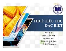 Bài thuyết trình Thuế tiêu thụ đặc biệt