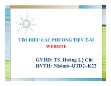 Bài thuyết trình Tìm hiểu các phương tiện e-M website