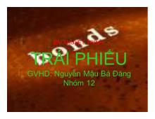 Bài thuyết trình: trái phiếu