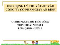 Bài thuyết trình Ứng dụng lý thuyết jit vào công ty cổ phần giấy an bình