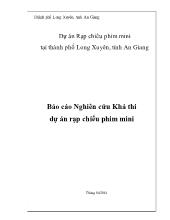 Báo cáo Nghiên cứu Khả thi dự án rạp chiếu phim mini