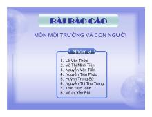 Báo cáo Sự gia tăng dân số tác động như thế nào đến tài nguyên đất