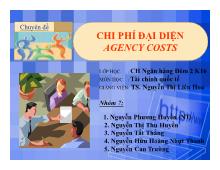 Chuyên đề Chi phí đại diện agency costs