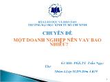 Chuyên đề Một doanh nghiệp nên vay bao nhiêu?