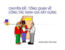 Chuyên đề : tổng quan về công tác định giá xây dựng