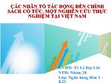 Đề tài Các nhân tố tác động đến chính sách cổ tức, một nghiên cứu thực nghiệm tại Việt Nam