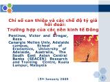 Đề tài Chỉ số can thiệp và các chế độ tỷ giá hối đoái: Trường hợp của các nền kinh tế Đông Á