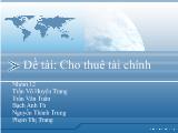 Đề tài Cho thuê tài chính