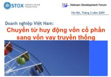 Đề tài Doanh nghiệp Việt Nam: Chuyển từ huy động vốn cổ phần sang vốn vay truyền thống