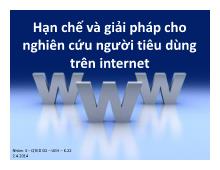 Đề tài Hạn chế và giải pháp cho nghiên cứu người tiêu dùng trên internet