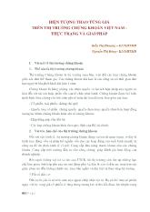 Đề tài Hiện tượng thao túng giá trên thị trường chứng khoán Việt Nam - Thực trạng và giải pháp