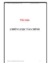 Đề tài Hoạch định chiến lược tài chính