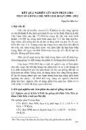 Đề tài Kết quả nghiên cứu bón phân cho một số giống chè mới giai đoạn 2000 - 2012
