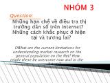 Đề tài Những hạn chế về điều tra thị trường dân số trên internet? Những cách khắc phục ở hiện tại và tương lai?