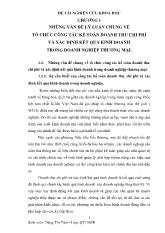 Đề tài Những vấn đề lý luận chung về tổ chức công tác kế toán doanh thu chi phí và xác định kết quả kinh doanh trong doanh nghiệp thương mại